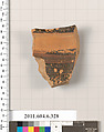 Terracotta fragment of a hydria (water jar)?, Terracotta, Greek, Attic