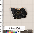 Terracotta fragment of a closed shape, Terracotta, Greek, Attic