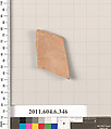 Terracotta fragment of a closed shape, Terracotta, Greek, Attic