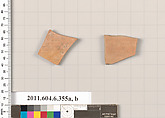 Terracotta fragments of closed shapes, Terracotta, Greek, Attic