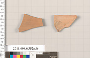 Terracotta fragments of closed shapes, Terracotta, Greek, Attic