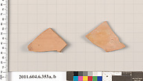 Terracotta fragments of closed shapes, Terracotta, Greek, Attic