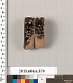 Terracotta fragment of an undetermined shape, Terracotta, Greek, Attic