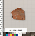 Terracotta fragment of a closed shape, Terracotta, Greek, Attic?