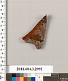 Terracotta fragment of an undetermined shape, Terracotta, Greek, Attic