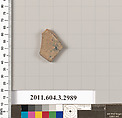 Terracotta fragment of a closed shape, Terracotta, Greek, Attic