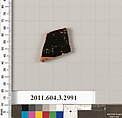 Terracotta fragment of an undetermined shape, Terracotta, Greek, Attic