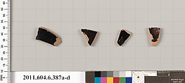 Terracotta fragments of closed shapes, Terracotta, Greek, Attic