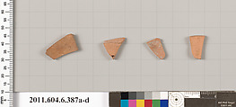 Terracotta fragments of closed shapes, Terracotta, Greek, Attic