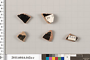 Terracotta fragments of open shapes, Terracotta, Greek, Attic