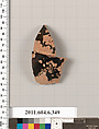 Terracotta fragment of a closed shape, Terracotta, Greek, Attic