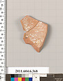 Terracotta fragment of a closed shape, Terracotta, Greek, Attic