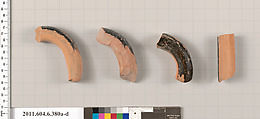 Terracotta fragments of undetermined shapes, Terracotta, Greek, Attic