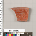 Terracotta rim fragment of a bowl?, Terracotta, Roman?