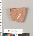 Terracotta rim fragment of a bowl?, Terracotta, Roman?