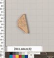 Terracotta fragment of an undetermined shape, Terracotta, Greek, Corinthian?
