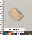 Terracotta fragment of an undetermined shape, Terracotta, Greek, Corinthian?