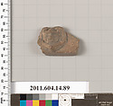 Terracotta fragment of a vase?, Terracotta, Unknown fabric