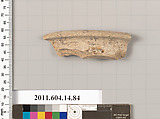 Terracotta fragment of a vase?, Terracotta, Unknown fabric