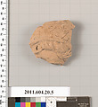 Fragment of a statuette of a woman, Terracotta, Greek, Attic