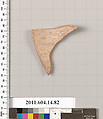 Terracotta fragment of a closed shape, Terracotta