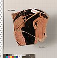 Fragment of a terracotta kylix, Attributed to the Aberdeen Painter, Terracotta, Greek, Attic