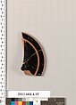 Terracotta fragment of a kylix (drinking cup), Terracotta, Greek, Attic