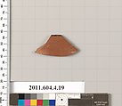 Terracotta rim fragment of a kylix (drinking cup), Terracotta, Greek, Attic