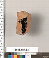 Fragment of a terracotta kylix, Terracotta, Greek, Attic