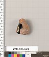 Terracotta fragment of a kylix (drinking cup), Terracotta, Greek, Attic