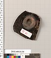 Terracotta fragment of a kylix (drinking cup), Terracotta, Greek, Attic