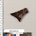 Fragment of a terracotta kylix, Terracotta, Greek, Attic