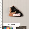 Fragment of a terracotta kylix, Terracotta, Greek, Attic