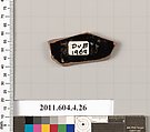 Terracotta fragment of a kylix (drinking cup), Terracotta, Greek, Attic