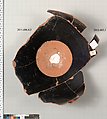 Terracotta fragment of a kylix: band-cup (drinking cup), Terracotta, Greek, Attic