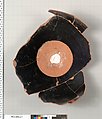 Terracotta fragment of a kylix: band-cup (drinking cup), Terracotta, Greek, Attic