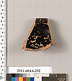 Terracotta fragment of a salt cellar?, Terracotta, Greek, Attic