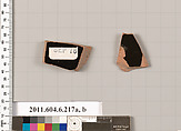 Terracotta fragments of open shapes, Terracotta, Greek, Attic