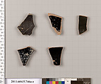 Terracotta fragments of kylikes (drinking cups), Terracotta, Greek, Attic