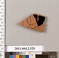 Terracotta fragment of a column-krater (bowl for mixing wine and water), Terracotta, Greek, Attic