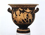 Terracotta bell-krater (bowl for mixing wine and water), Attributed to the Kekrops Painter, Terracotta, Greek, Attic