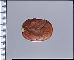 Carnelian engraved scarab, Carnelian, Greek