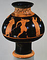 Terracotta psykter (vase for cooling wine), Attributed to Oltos, Terracotta, Greek, Attic