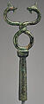 Bronze finial of a kerykeion (herald's staff), Bronze, Greek