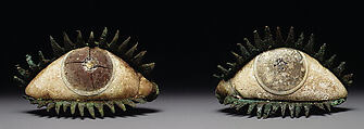 Pair of eyes, Bronze, marble, frit, quartz, obsidian, Greek