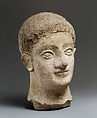 Terracotta head of a youth, Terracotta, Cypriot