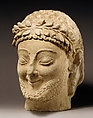 Limestone male head, Limestone, Cypriot
