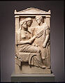Marble stele (grave marker) of Lysistrate, Marble, Pentelic, Greek, Attic