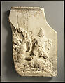 Fragment of a marble relief from a funerary monument, Marble, Pentelic, Greek, Attic