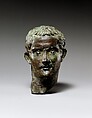 Bronze portrait head of the emperor Gaius (Caligula), Bronze, Roman